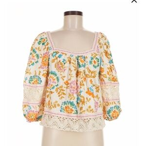 Christian Siriano Multicolor Floral Blouse